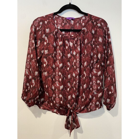 NEW Stitch Fix Tie Front Blouse Womens XS Workwear Travel Lightweight Career - Picture 1 of 7